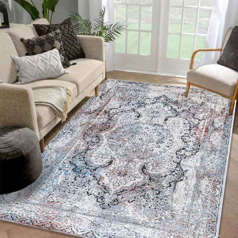 Kurzflor Harmony Teppich Carpetilla Grau/Beige – Orientalischer