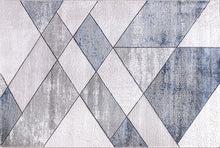 Lade das Bild in den Galerie-Viewer, Palmas Teppich Abstrakt grafische Musterung Blau Grau
