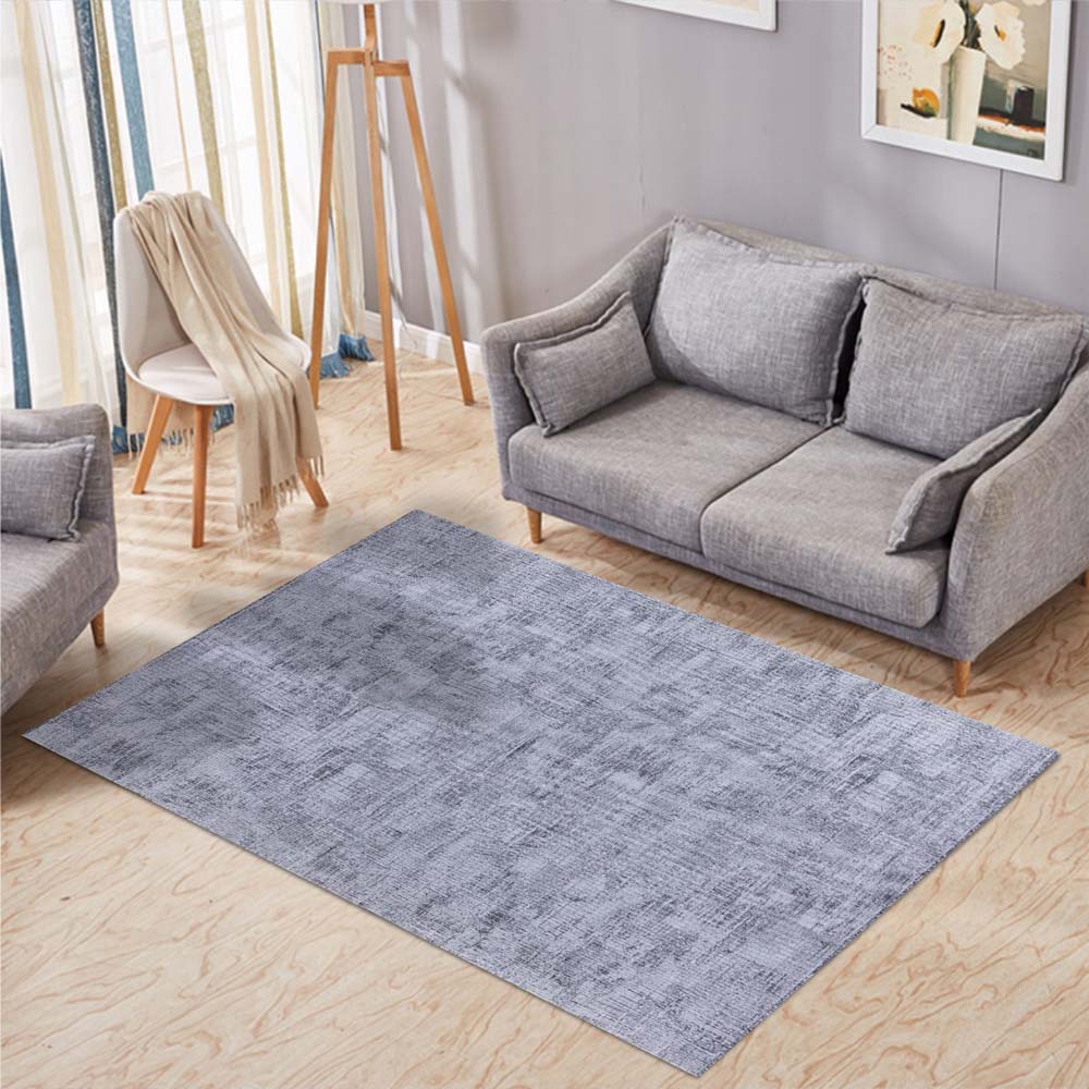 Teppich Carpetilla  rechteckig, Höhe: 6 mm, Kurzflor, moderne Optik, waschbar, Baumwolle,Grau