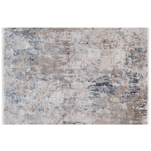 Lade das Bild in den Galerie-Viewer, Designer Teppich Abstrakte Musterung Modern Cream Blau
