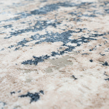 Lade das Bild in den Galerie-Viewer, Designer Teppich Abstrakte Musterung Modern Cream Blau
